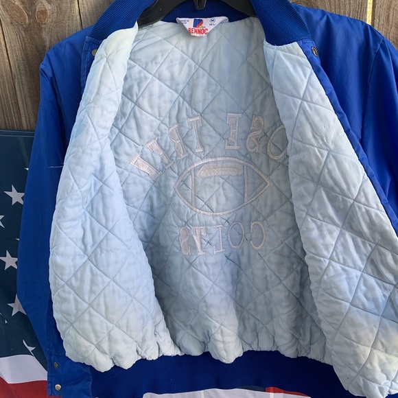 Vintage 70s-80s Indianapolis Colts Rose Tree Lightweight Bomber jacket Size M - Picture 6 of 9